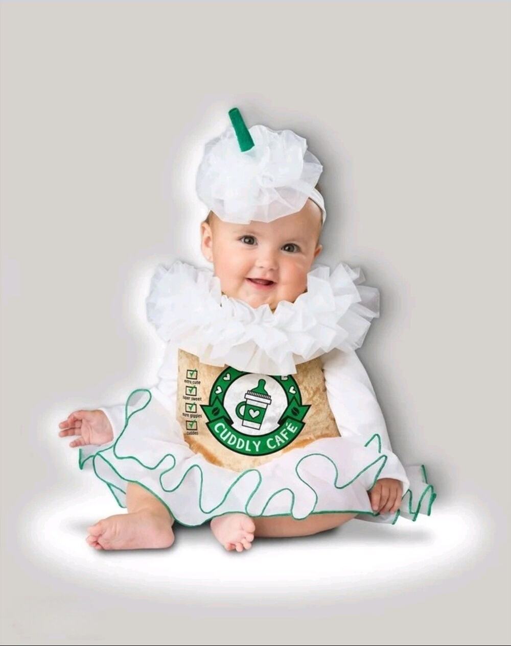 Child's Cuddly Cappuccino Cup Baby Halloween Costume XS 0-6 Months